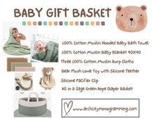 Deluxe Baby Rope Diaper Basket Gift