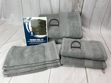 8 Piece Grey Towel Set
