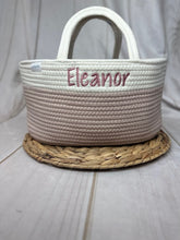 Deluxe Baby Rope Diaper Basket Gift