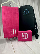 Waffle Weave Spa Wrap & Large Cosmetic Bag Set