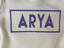 Faux Smocked Newborn Gown w Custom Crosstitch Name