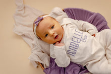 Natural Oatmeal Colored Baby Outfit with Large Name