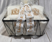 6 Piece Monogrammed Wedding Towel Gift Set