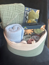 Deluxe Baby Rope Diaper Basket Gift