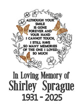 Butterfly Circle Memorial Quilt | Bereavement Gift | Sympathy Gift | Remembrance Gift | Memorial Blanket | Hug Blanket | Funeral Gift