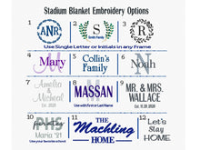 Navy Oversized Ultra Plush Blanket - You choose the design