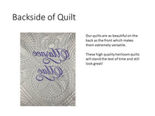 Heirloom Baby Quilt with Embroidered Name