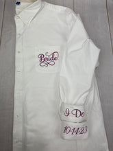 Brides Get Ready Shirt w/ Embroidered BRIDE on Pocket