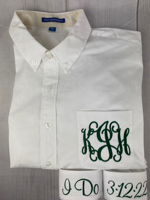 initials on dress shirt How To Sew The Perfect Monogram for Men