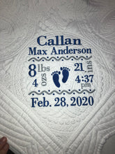 Boy Heirloom Quilt - You choose quilt color and embroidery