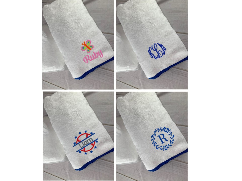  Soft Towel Set Letters Embroidered Face Bath Towel