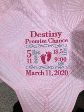 Girl Heirloom Quilt - You choose quilt color and embroidery