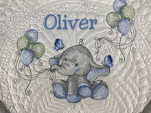 Elephant Quilt with Baby's Name