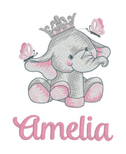 Crowned Elephant Baby Quilt