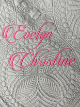 Heirloom Baby Quilt with Embroidered Baby Name