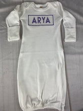 Faux Smocked Newborn Gown w Custom Name