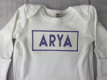 Faux Smocked Newborn Gown w Custom Name