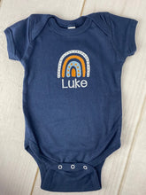 Boho Baby Onesie -  Navy with Rainbow