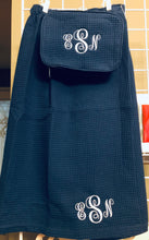 Waffle Weave Spa Wrap & Large Cosmetic Bag Set