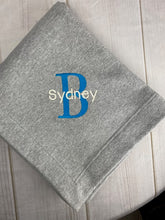 In Stock -Stadium Blankets - Name over Large Letter