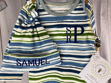 Watercolor Striped Outfit and Hat Set from Bert's Bees Baby (100% Organic Cotton)