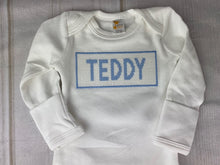 Faux Smocked Newborn Gown w Custom Name