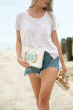Gold Foil Wreath Zip Pouch