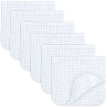Muslin Burp Cloths - White set of 6