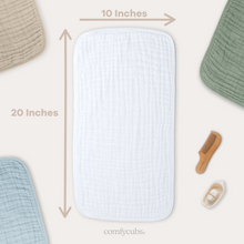 Muslin Burp Cloths - White set of 6