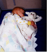 Lamb - Lovie / Security Blanket/ Cuddle Blanket- 20" long