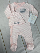 Pink Striped Coming Home Bodysuit- Bert's Bees Baby (100% Organic Cotton)