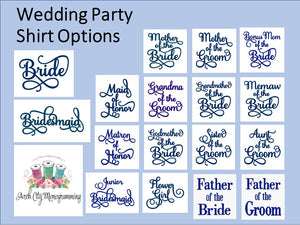 Wedding Party Shirts - Light or Dark Denim