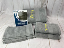8 Piece Grey Towel Set