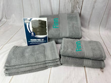 8 Piece Grey Towel Set