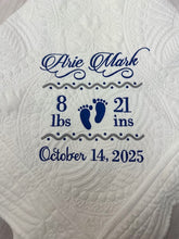 Boy Heirloom Quilt - You choose quilt color and embroidery