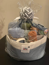 Deluxe Baby Rope Diaper Basket + Muslin Essentials