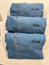 Denim Shirt with embroidery over Pocket
