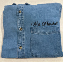 Denim Shirt with embroidery over Pocket