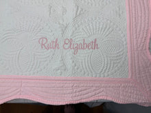 Keepsake Heirloom Quilt with Embroidered Name on Edge