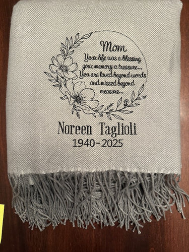 Mom Memorial Throw | Bereavement Gift | Sympathy Gift | Remembrance Gift | Memorial Blanket | Hug Blanket | Funeral Gift (Copy)
