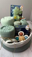 Deluxe Baby Rope Diaper Basket + Muslin Essentials