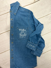 Pocket + Cuff Embroidery on Wedding Get Ready Shirt