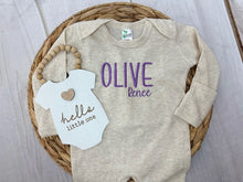 Personalized Oatmeal Romper