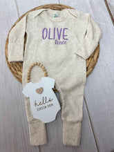 Personalized Oatmeal Romper