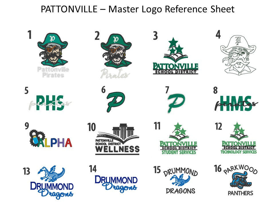 Custom Pattonville Embroidery on Customer Provided Item