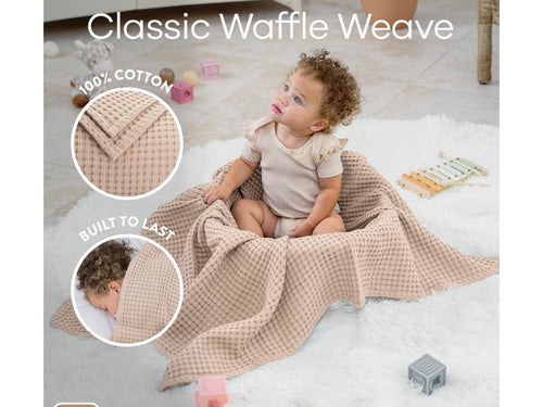 Waffle Baby Blanket  - 100% Cotton