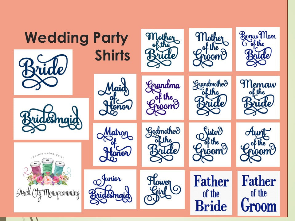 Wedding Party Shirts - Denim with Monogram – Arch City
