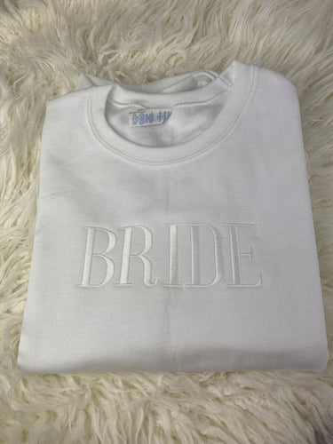 BRIDE Sweatshirt -Classic White on White