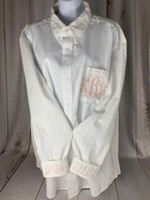 Brides Over Sized Get Ready Shirt w INITIALS on pocket + CUFFS