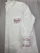 Brides Get Ready Shirt w/ Embroidered BRIDE on Pocket
